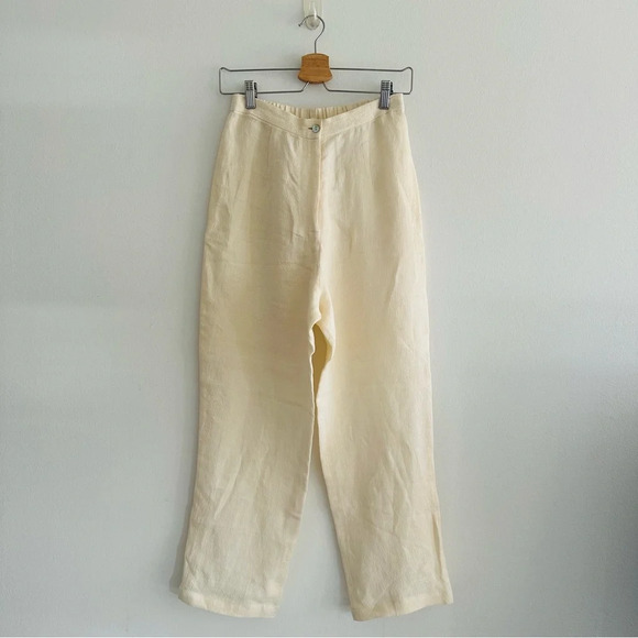 Organic by John Patrick 100% Linen High Waisted Pants S - Picture 1 of 9